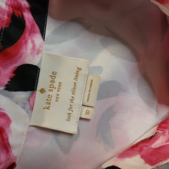 Kate Spade rosebud print shirt dress - Picture 5 of 6